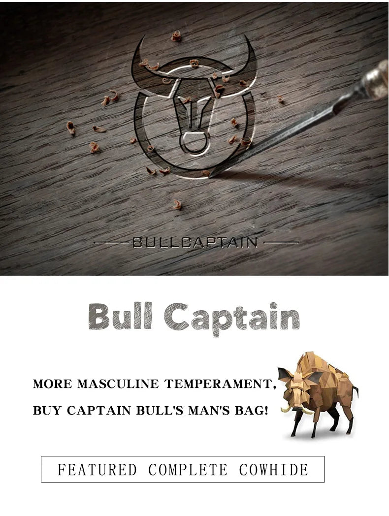 BULLCAPTAIN Leather Crossbody Chest Bag