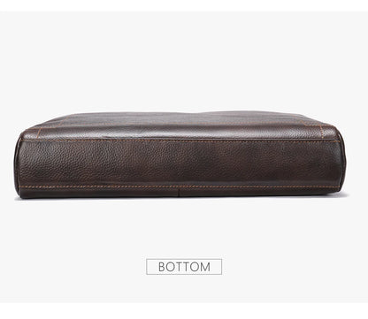 WESTAL Men's Leather Laptop Briefcase