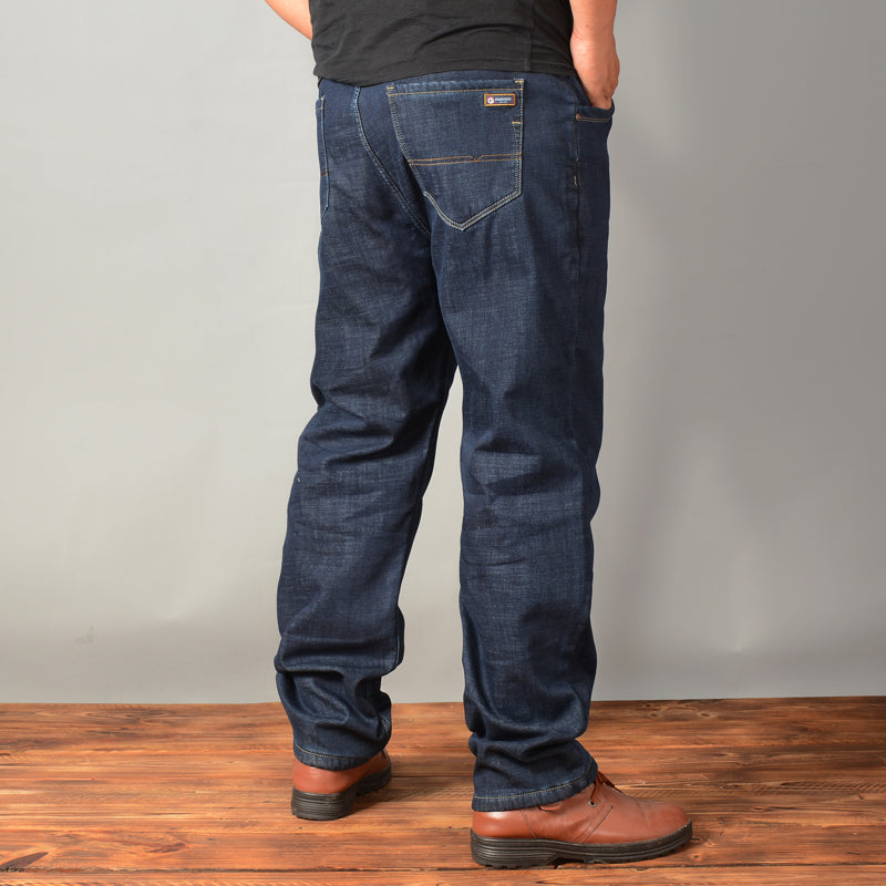 Plus-Size High Waist Denim Pants
