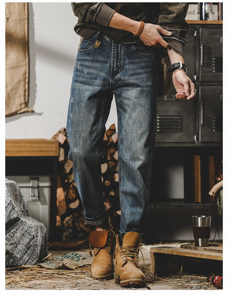 Trendy Fleece-lined Denim Jeans
