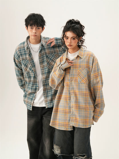 Retro Plaid Couple Shirt
