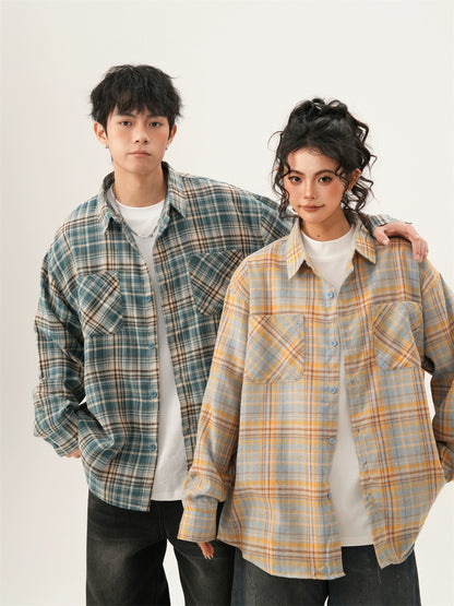 Retro Plaid Couple Shirt