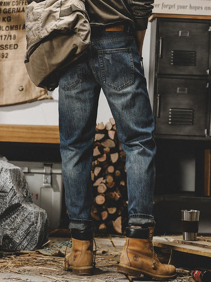 Trendy Fleece-lined Denim Jeans