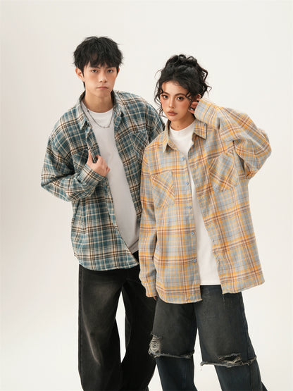 Retro Plaid Couple Shirt