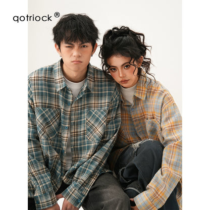 Retro Plaid Couple Shirt