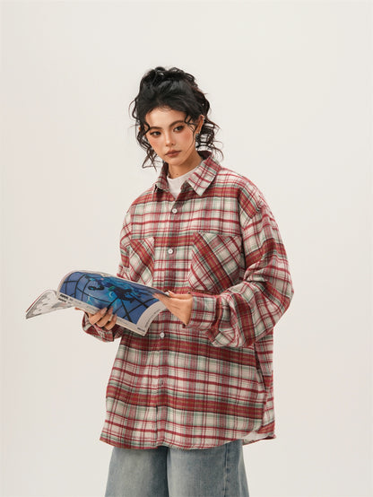 Retro Plaid Couple Shirt