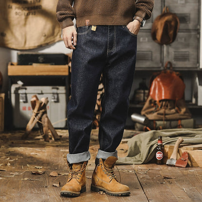 Trendy Fleece-lined Denim Jeans