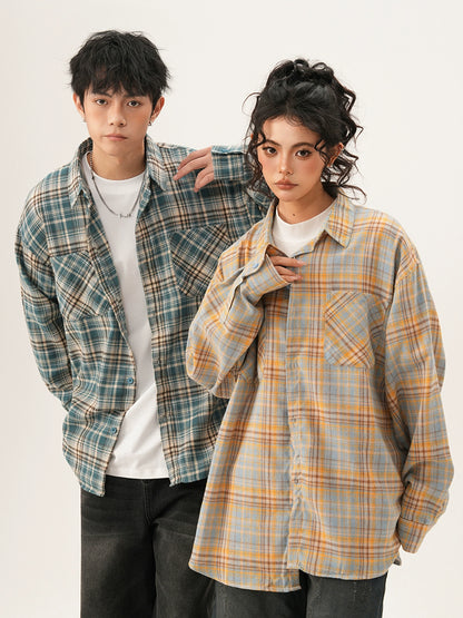 Retro Plaid Couple Shirt
