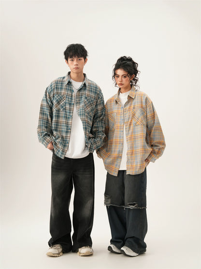 Retro Plaid Couple Shirt