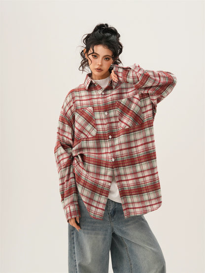 Retro Plaid Couple Shirt
