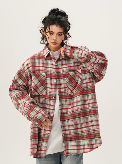 Retro Plaid Couple Shirt
