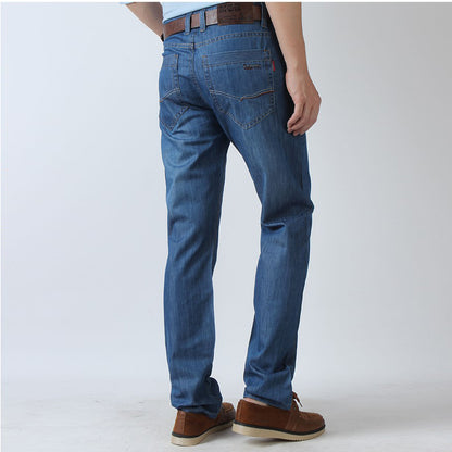 Men's Dark Blue Loose Denim Trousers