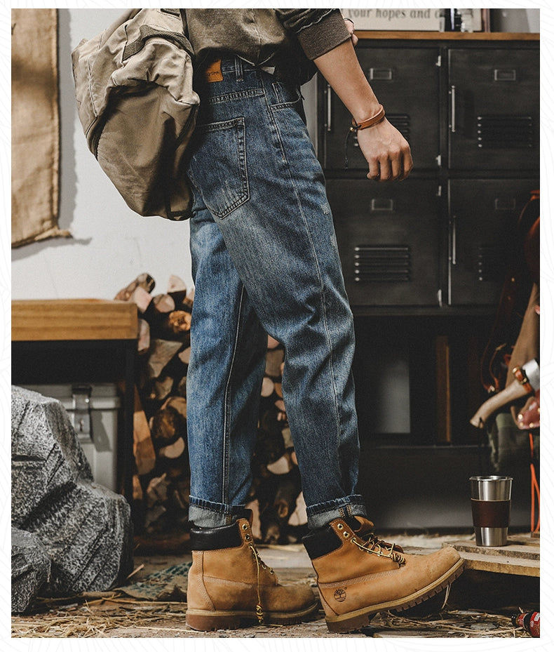 Trendy Fleece-lined Denim Jeans