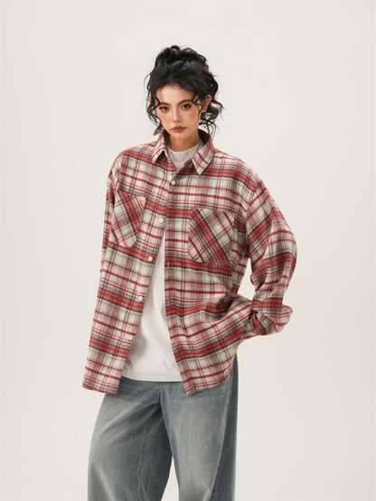 Retro Plaid Couple Shirt