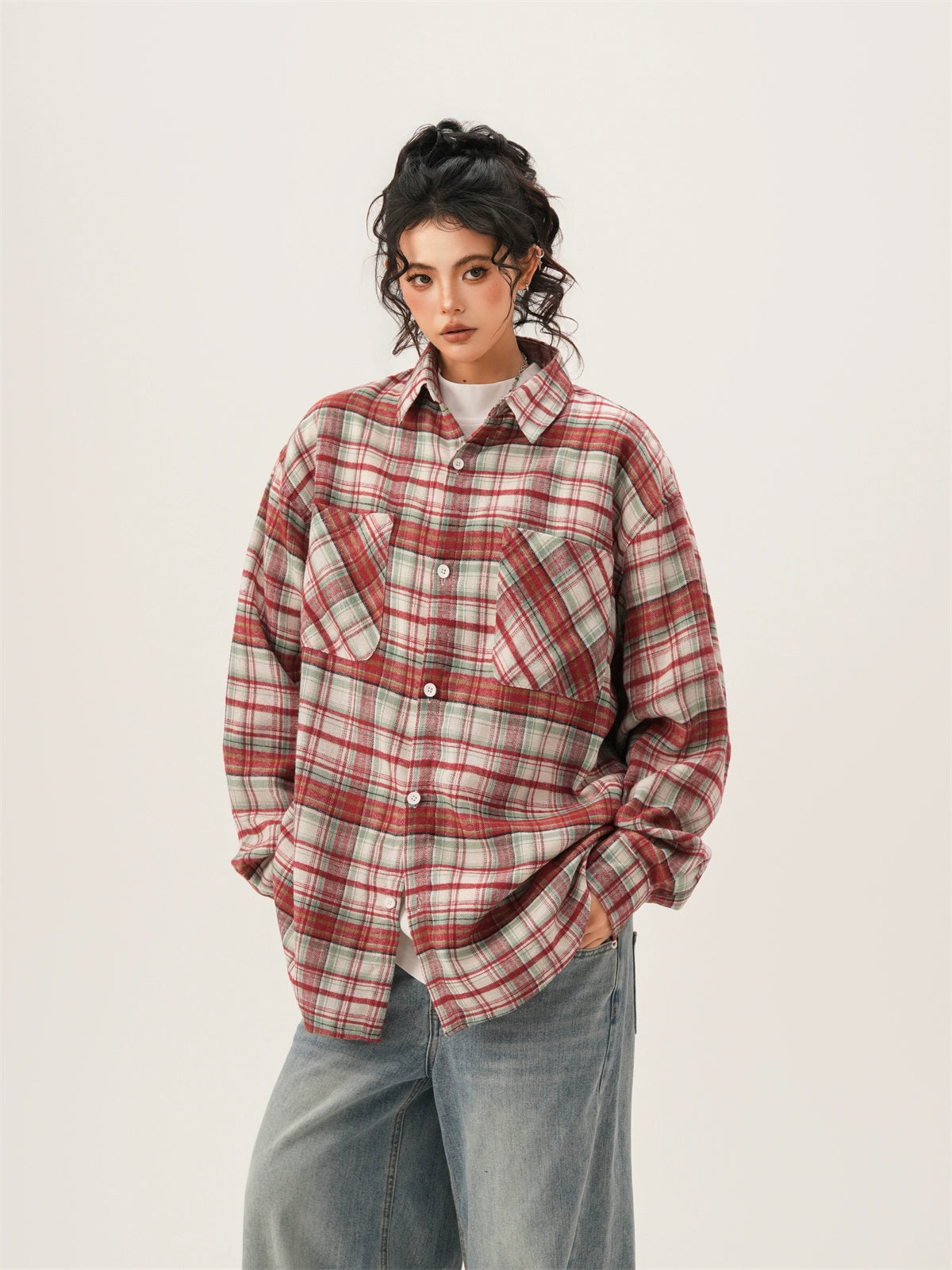 Retro Plaid Couple Shirt