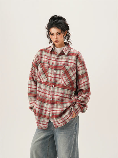 Retro Plaid Couple Shirt