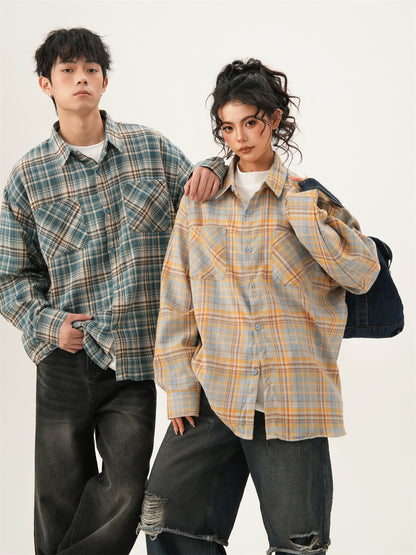 Retro Plaid Couple Shirt