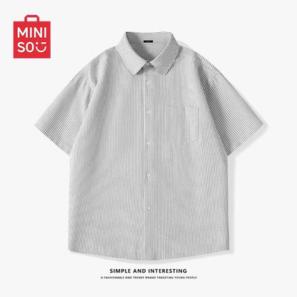 Boys Striped Oxford Shirt