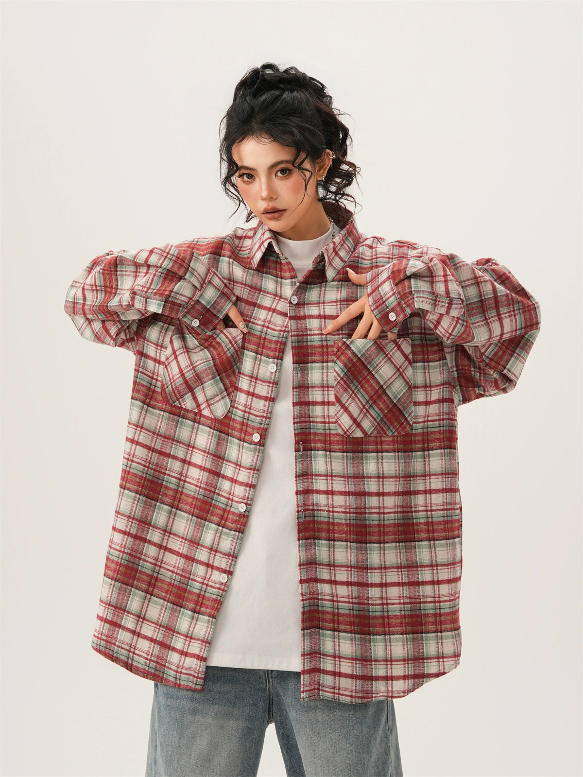 Retro Plaid Couple Shirt