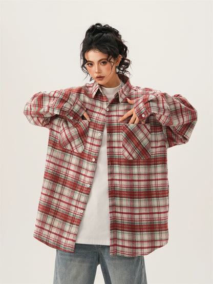 Retro Plaid Couple Shirt