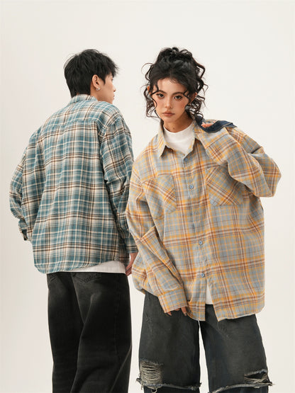 Retro Plaid Couple Shirt