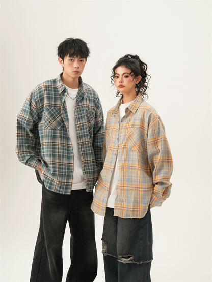 Retro Plaid Couple Shirt