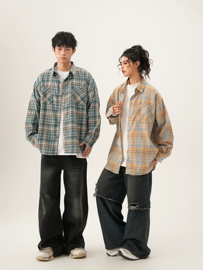 Retro Plaid Couple Shirt