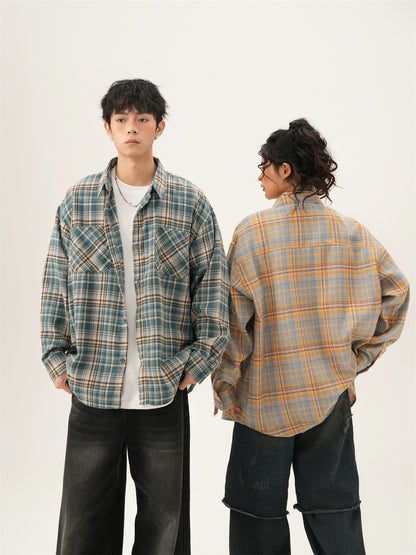 Retro Plaid Couple Shirt