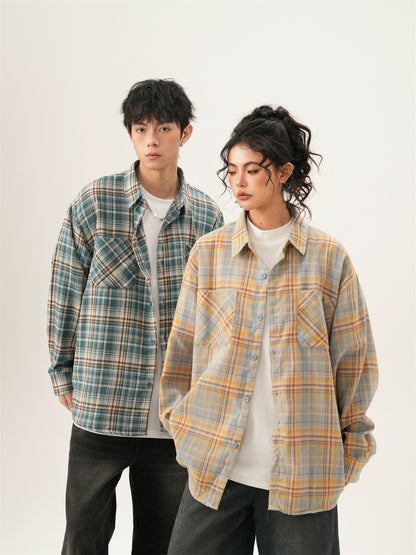 Retro Plaid Couple Shirt