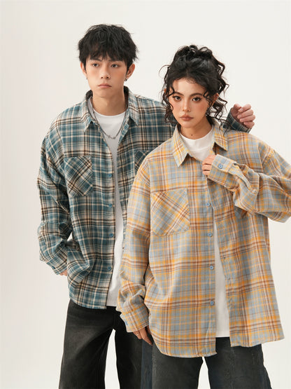 Retro Plaid Couple Shirt