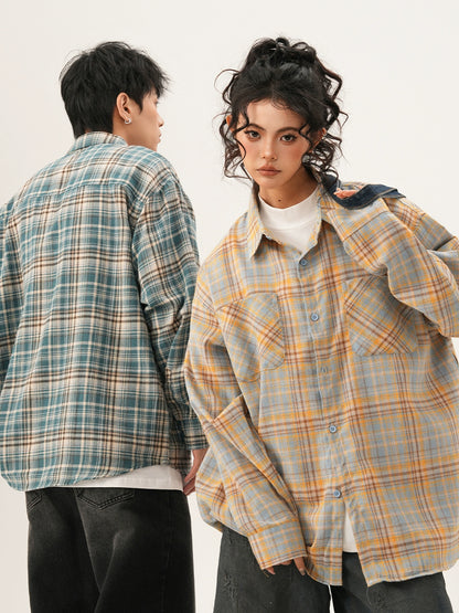 Retro Plaid Couple Shirt