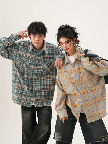 Retro Plaid Couple Shirt