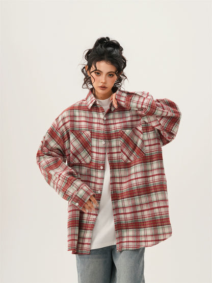 Retro Plaid Couple Shirt