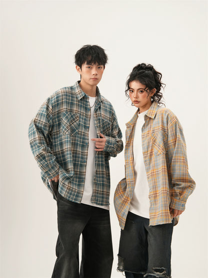 Retro Plaid Couple Shirt