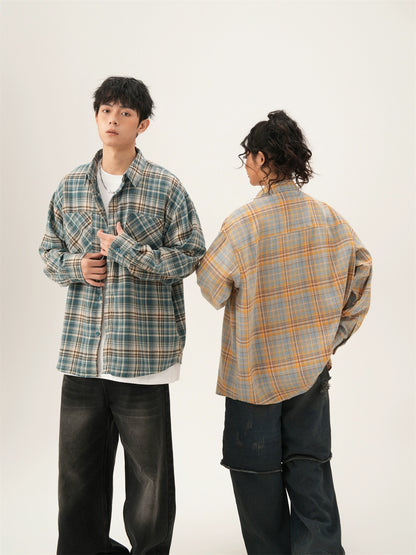 Retro Plaid Couple Shirt