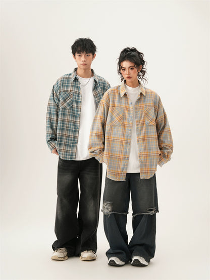 Retro Plaid Couple Shirt
