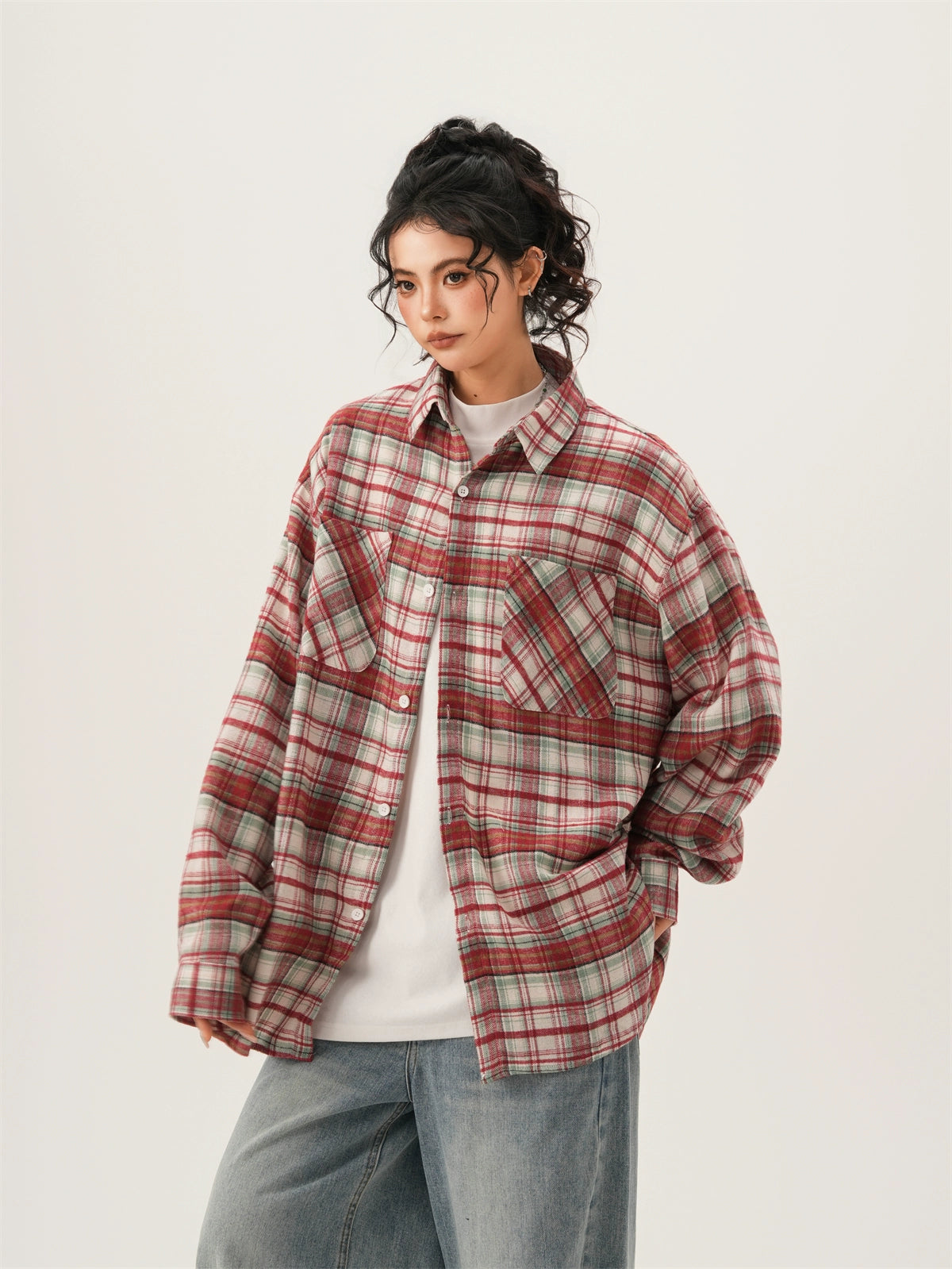 Retro Plaid Couple Shirt