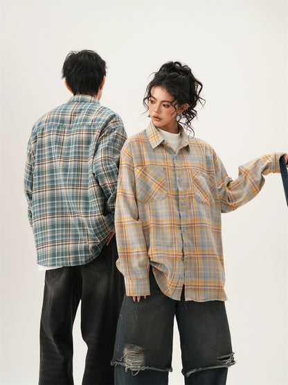 Retro Plaid Couple Shirt