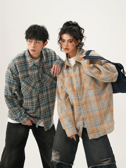 Retro Plaid Couple Shirt