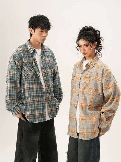 Retro Plaid Couple Shirt