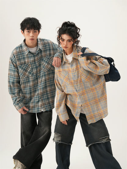 Retro Plaid Couple Shirt