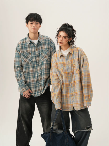 Retro Plaid Couple Shirt