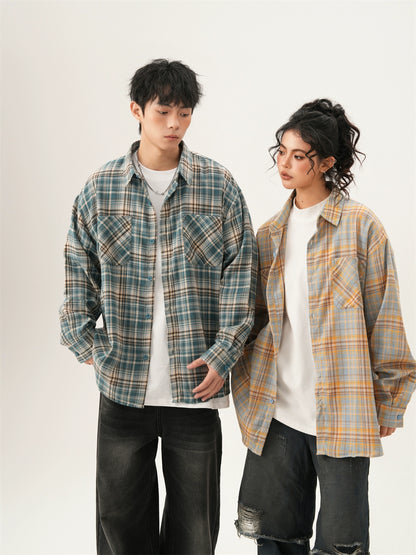 Retro Plaid Couple Shirt
