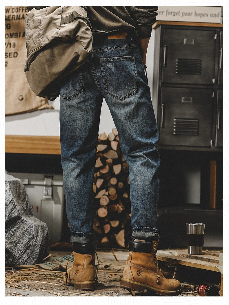 Trendy Fleece-lined Denim Jeans