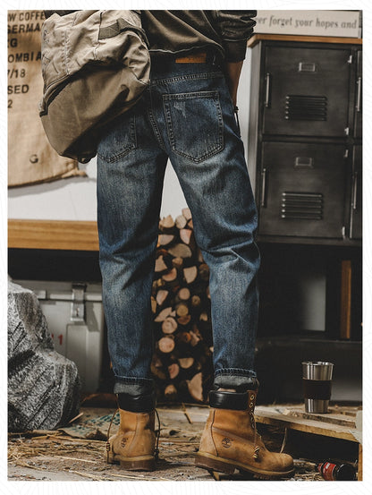 Trendy Fleece-lined Denim Jeans