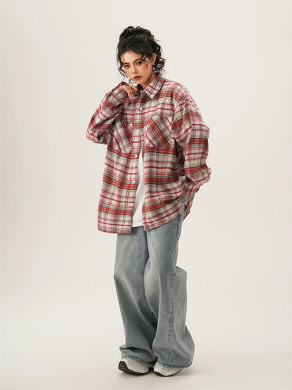 Retro Plaid Couple Shirt