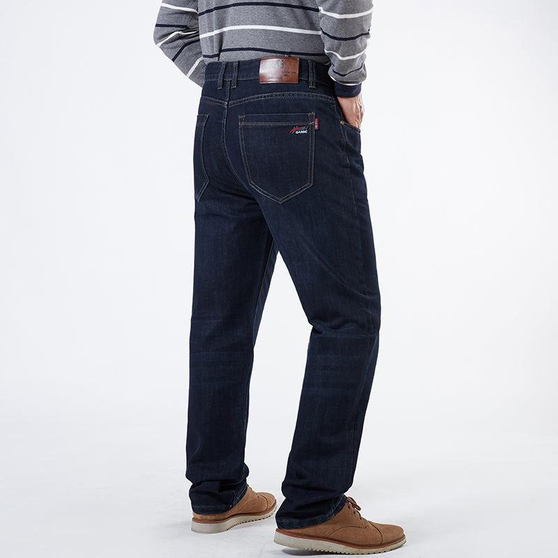 Men's Dark Blue Loose Denim Trousers
