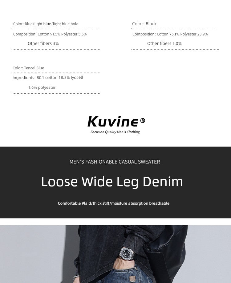 Kuvine Fleece-Lined Thick Jeans