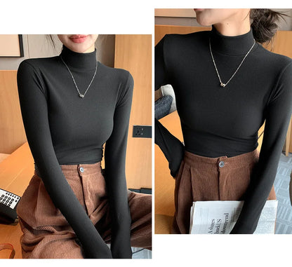 Elegant Knit Half-Turtleneck