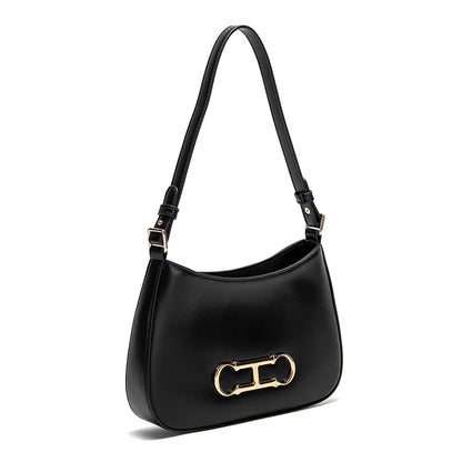 Classic Solid Color Shoulder Bag